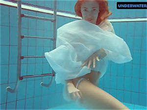 ginger-haired Diana warm and insatiable in a milky sundress