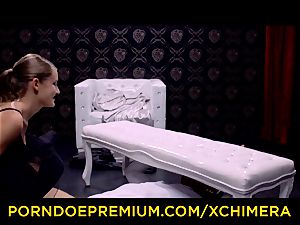 XCHIMERA - submissive blondie subordination hookup with tormentor